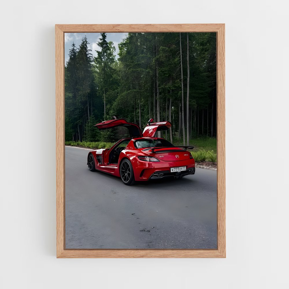 Poster impressionnant Sls amg black series – affiche Mercedes (vue 4)